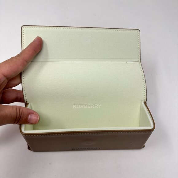 Burberry Camel Brown Soft Leather Eyeglasses Sunglass Case - Picture 5 of 6